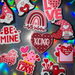 Valentines croc charms