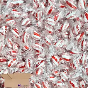 Red & White Cylinder Shaped Mint Candy Twists, 1 lb. Red & White Cylinder Shaped Mint Candy Twists, 1 lb.