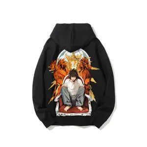 Death Note L Hoodie Anime Graphic Japanese Style Clean Minimal Streetwear Unisex Couple Outfit Soft Cotton Fall Winter Gift