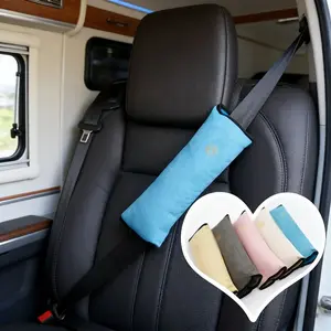 Soft Plush Seat Belt Cushion 2Pcs Breathable Car Safety Shoulder Pillow Auto Accessory