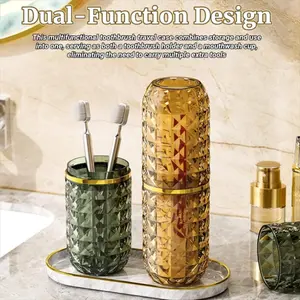 1PCS Travel Toothbrush Cup, Portable Toothbrush Holder with Cover, Toothbrush Storage, Covered Toothbrush Case for Bathroom Home School and Travel