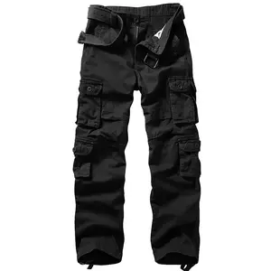 TRGPSG Men's Outdoor Hiking Pants Multi-Pockets Work Cargo Pants Casual Relaxed Fit Trousers Soft Camouflage Menswear