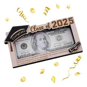 Creative Graduation Themed Money Holder, 1 Count Wooden Graduation Souvenir Gift, Gift Packaging Supplies for Students, Party Favors