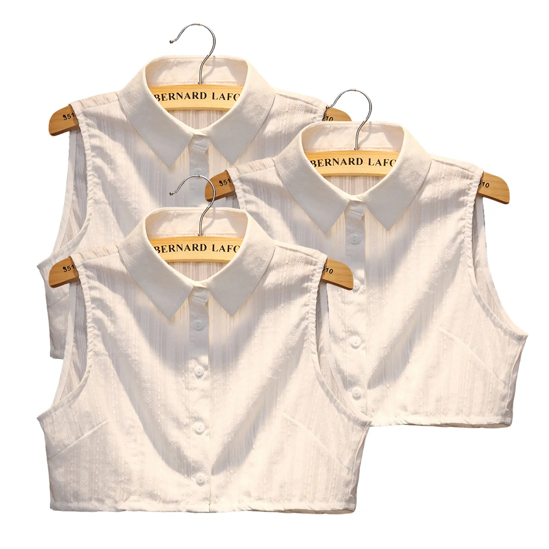 white pointed collar-3pcs