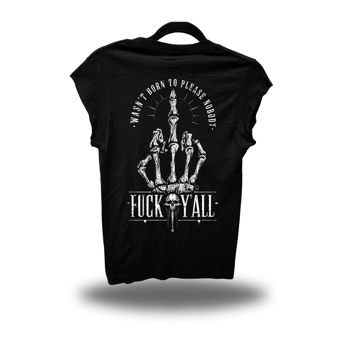 F*CK Y'ALL ROAD RASH MUSCLE BLACK TEE