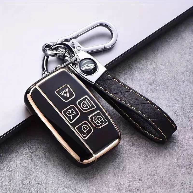 TPU Material Car Key Fob Cover, Car Bracket Compatible with Land Rover Range Rover Sport, Velar, Evoque, Freelander, Discovery & Jaguar Key Fobs, See Product Details