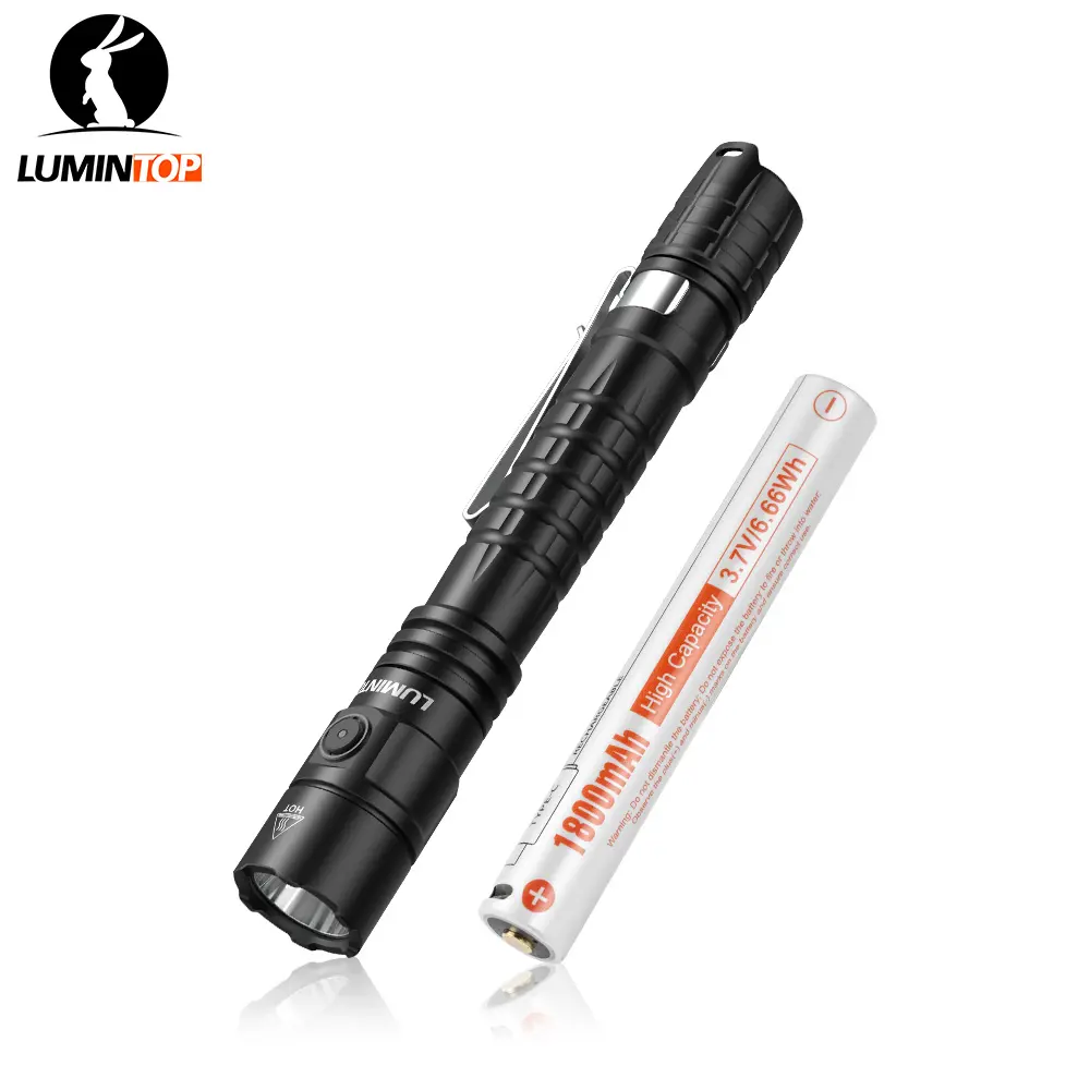 LUMINTOP P2A Tactical Rechargeable LED Flashlight - 1200 Lumen Dual-Mode EDC Light, Instant Burst, 330m Beam, IP68 Waterproof, Reversible Pocket Clip, Strobe/SOS/Beacon, Durable for LEO & Daily Use, Portable by Summerwins, Led Lights cool gift