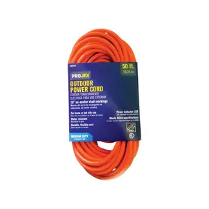 Projex Indoor & Outdoor 50 ft. Orange Extension Cord Projex Indoor & Outdoor 50 ft. Orange Extension Cord