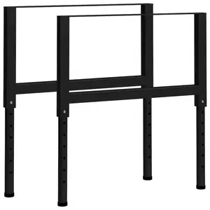 Metal Frame Set of 2 Black Powder-coated metal Adjustable