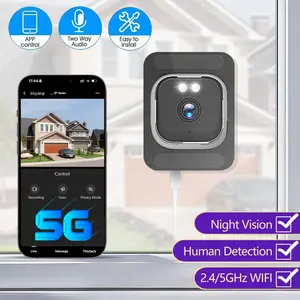 Home Window Security Camera, Dual Band WiFi Indoor Monitor, Color Night Vision Recording, Real-Time Two-Way Audio, Motion Detection, Dual Storage Option, APP Remote Control, Easy Installation