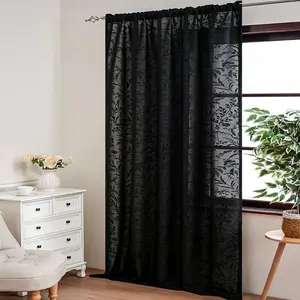 Solid Color Lace Door Curtain, Modern Simple Door Curtain, Home Decorative Curtain for Living Room Bedroom Balcony, Home Decor, Home Decoration Curtain