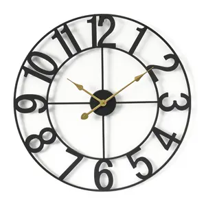 Sorbus Large 16" Wall Clock Numeral Battery-Operated Analog Clock - Decor Metal Eye