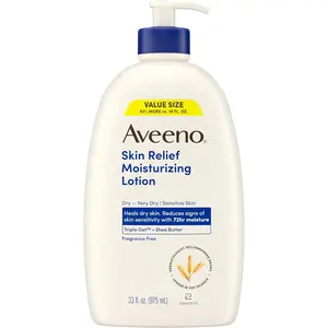 Aveeno Skin Relief Moisturizing Lotion Heals Very Dry, Sensitive Skin, Fast-Absorbing Body Lotion