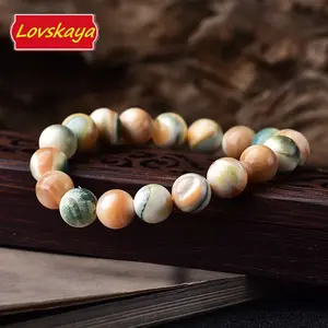Lovskaya Trumpet Shell Conch Natural Crystal Bead Bracelet for Unisex - Elegant & Versatile Jewelry for Various Occasions