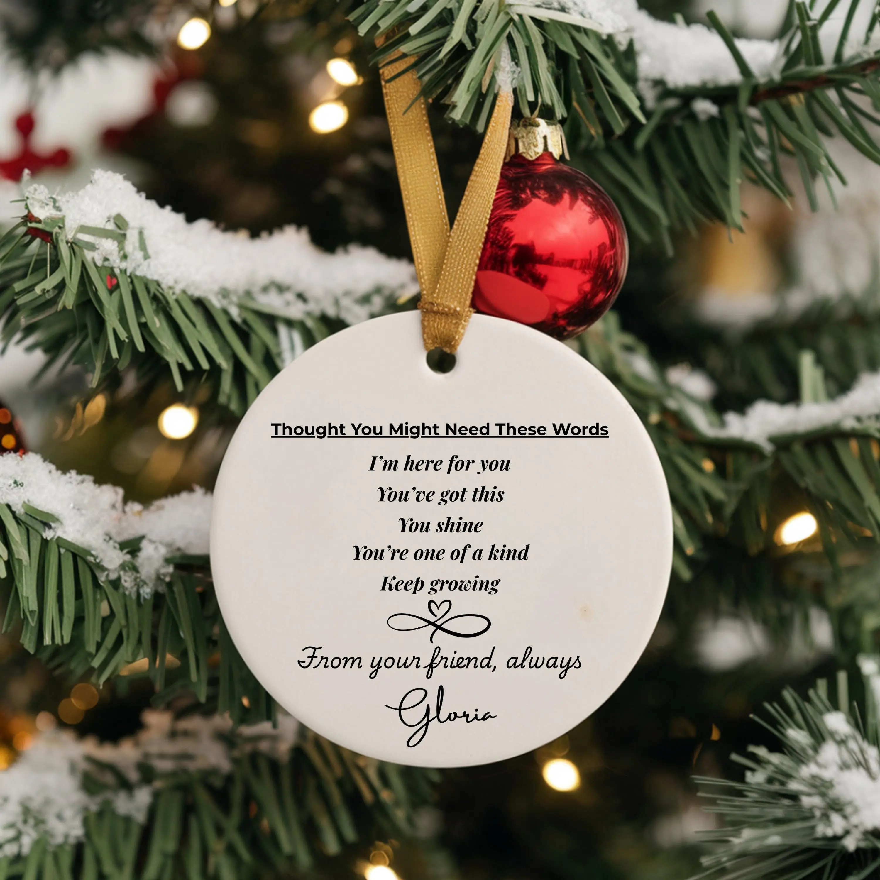 Personalized Reminder Ornament Custom Keepsake For Colleague, ( Mess us for Customized ), Funny Ornament Gift