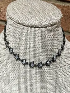 1pc Women's Punk Cubic Zirconia Pentagram Choker Necklace - Dainty Everyday Jewelry, Fashion Necklace, for Weddings, Parties, & Daily Wear, Year-Round Versatile Necklace, Birthday Gift Idea, Party Accessories, Fine Craftsman, Jewelry Accessory