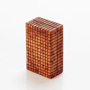 Yemma Goods Handmade Thuya Wooden Burl Secret Puzzle Compartment Box AZTTA For Your Valuable Small Objects and Secrets Minimalist Organiser