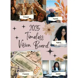 2025 Timeless Vision Board Cut-Out Clip Art Book: 450+ Extensive Collection of Empowering Pictures, Powerful Words, Affirmations and Quotes to Inspire ... Your Dream Year can be Manifested Today! Paperback – Large Print, January 5, 2025