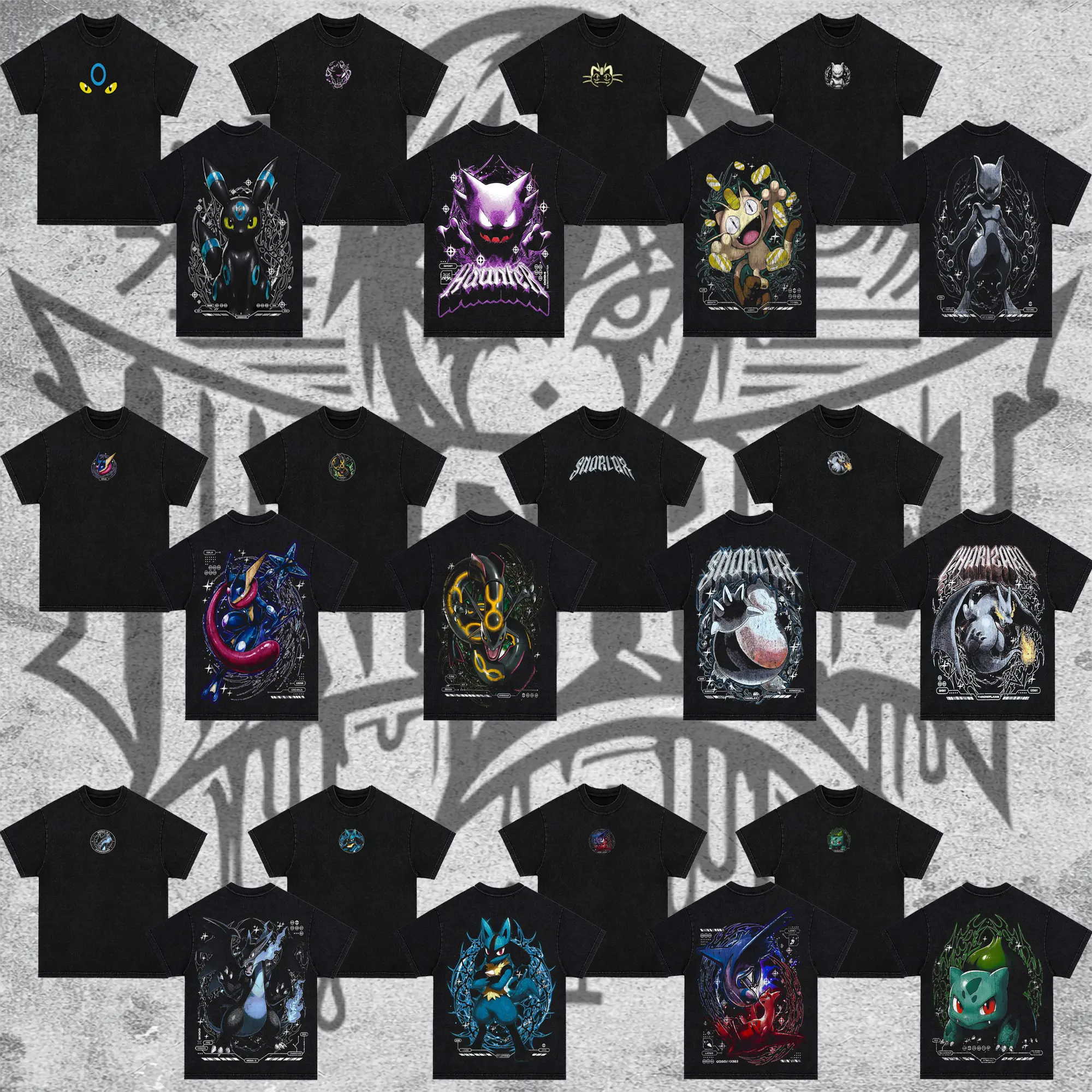 [HikiStreet] The Pocket Monster Limited Edition Collection, Vintage Pocket Monster Acid Washed T-Shirt Unisex Oversized Anime Manga T-Shirt Heavyweight Cotton Tee for Anime Fans, Pocket Monster merch, T-shirt anime gift, Anime Streetwear, graphic tees