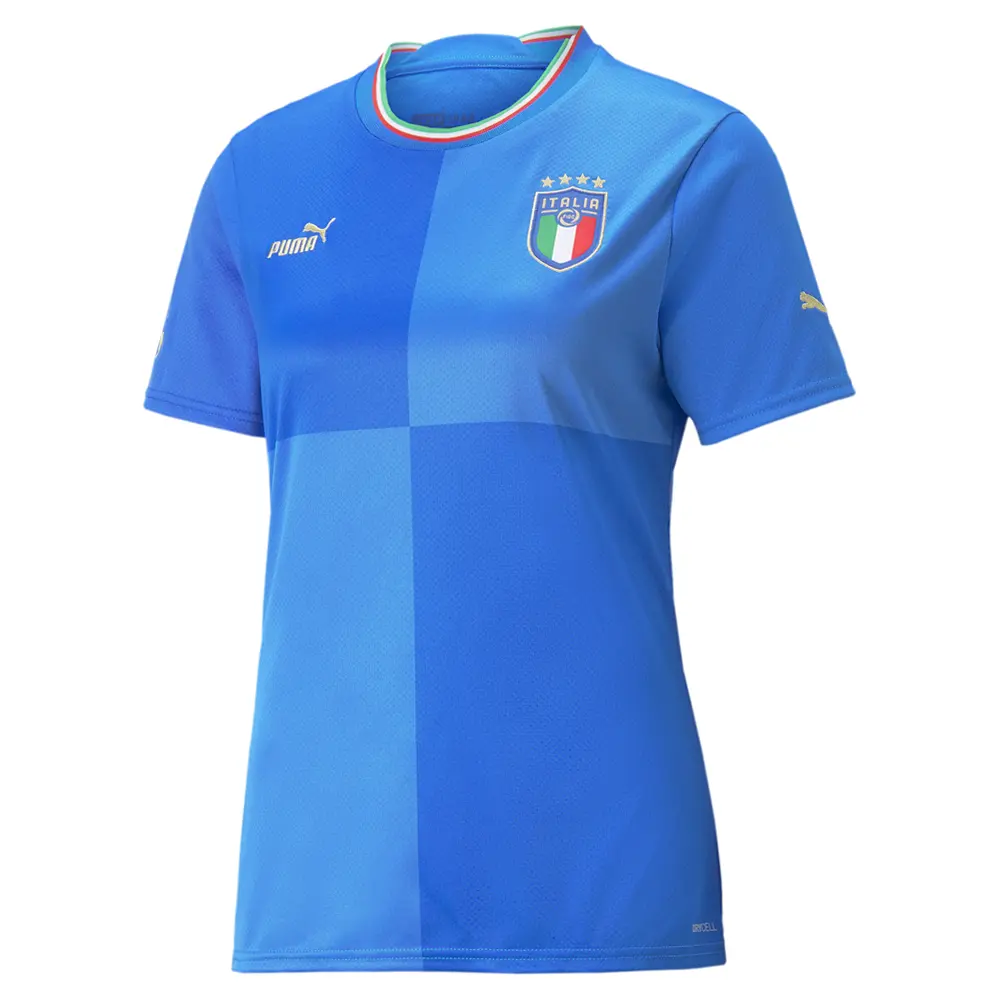 PUMA Womens Figc Home Crew Neck Short Sleeve Jersey Soccer Cleats - Blue PUMA Womens Figc Home Crew Neck Short Sleeve Jersey Soccer Cleats - Blue