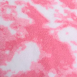 Lamb Wool Tie-Dye Jacquard Lamb Wool Fabric Vintage Winter Coat Sportswear Knitted Fabric