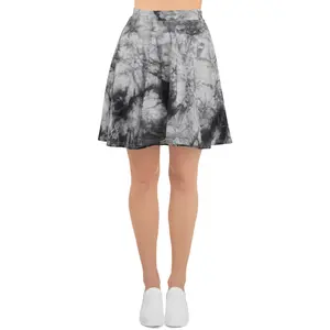 Grey Tie Dye Skater Skirt
