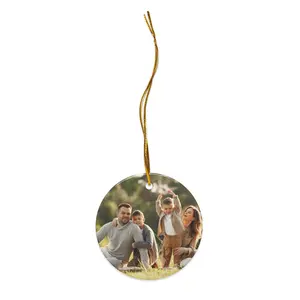 Custom Photo Ornament — Personalized Ceramic Keepsake | Heart, Circle, Star & Snowflake