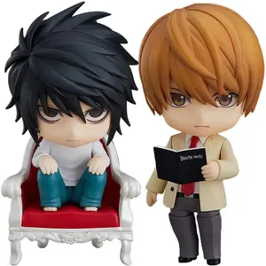 Q Version Anime L Light Yagami figure Light Yagami action figure L Light Yagami sitting figurine Doll  Model Toy boy Statue Gift