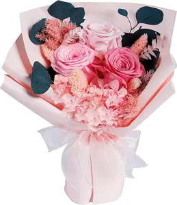 Valentines Day Flowers Gifts for Her, Flowers for Delivery, Preserved Flowers Bouquets, Pink Flowers, Birthday Gifts for Women, Mothers Day Flowers, Christmas Gifts Decor Roses