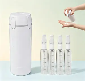 4 in 1 Travel Dispenser Bottle, Leak Proof Refillable Portable Toiletry Containers for Shampoo Shower Gel Lotion Skincare – Travel Essentials for Vacation Camping Gym Business Trip,cool stuff for room