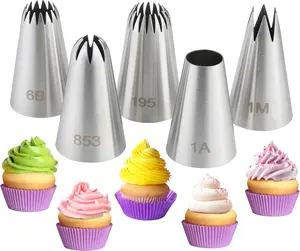 Piping Tips Set,Stainless Steel Cake Decorating Tips, Frosting Icing Tips for Cupcakes, Cake, Cookie and Decorating