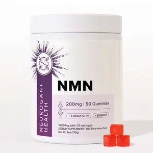 Neurogan Health NMN Gummies, 200mg, 50 Gummies, Wild Berry Flavor, 25-Day Supply, Vegan, Made in USA