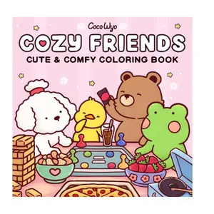 Coloring Book for Adults and Teens - Cozy Activity Companion with Super Cute Animal Characters, Easy & Simple Designs for Relaxation (Children's & Infants' Activity Book)
