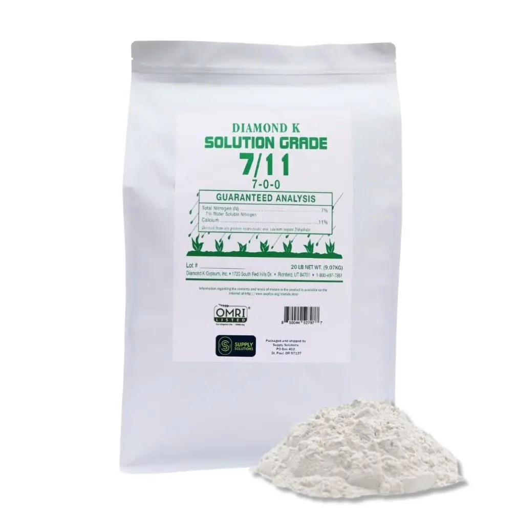 Supply Solutions 7/11 Water Soluble Calcium Fertilizer 7% Nitrogen & 11% Calcium for Vegetable Garden Tomato Fruit Tree 20 Pounds Fast Absorption & Versatile Plant Food Solution