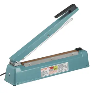 VEVOR Impulse Sealer 12 inch, Manual Heat Seal Machine with Adjustable Heating Mode, Iron Shrink Wrap Bag Sealers for Plastic Mylar PE PP Bags, Portable Poly Bag Sealing Machine with Extra Replace Kit