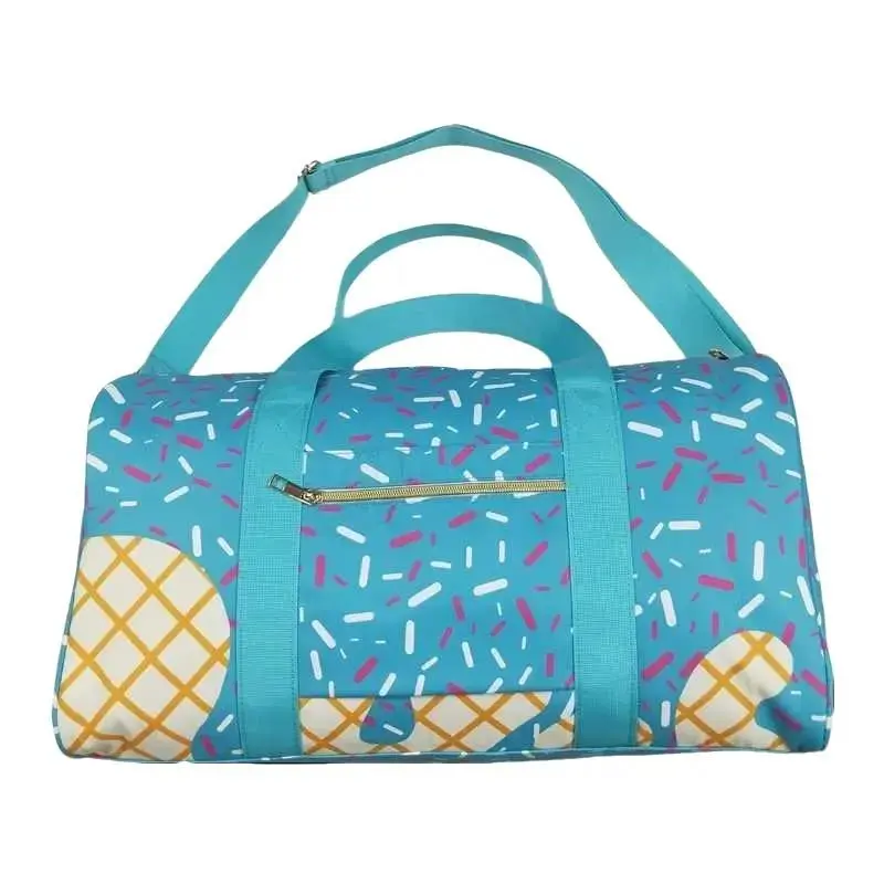 Baseball-Themed Ice Cream Duffel Bag, Travel Storage Bag for Travel Luggage Needs