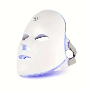 Home Beauty Device with 7-Color LED Mask, One-Button Operation, Adjustable Colors for Effective Skincare at Home