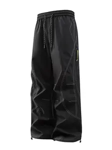 Casual Pants, Hiking Pants, Parachute Pants, Couple Pants, Men's American Fashion Trendy Loose Pants with Drawstring Ankle & Straight Leg for Autumn, Unisex for Men and Women