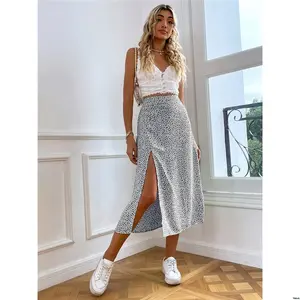 Skirt Thigh Split Floral Ditsy Waist Dreamara tiktok High