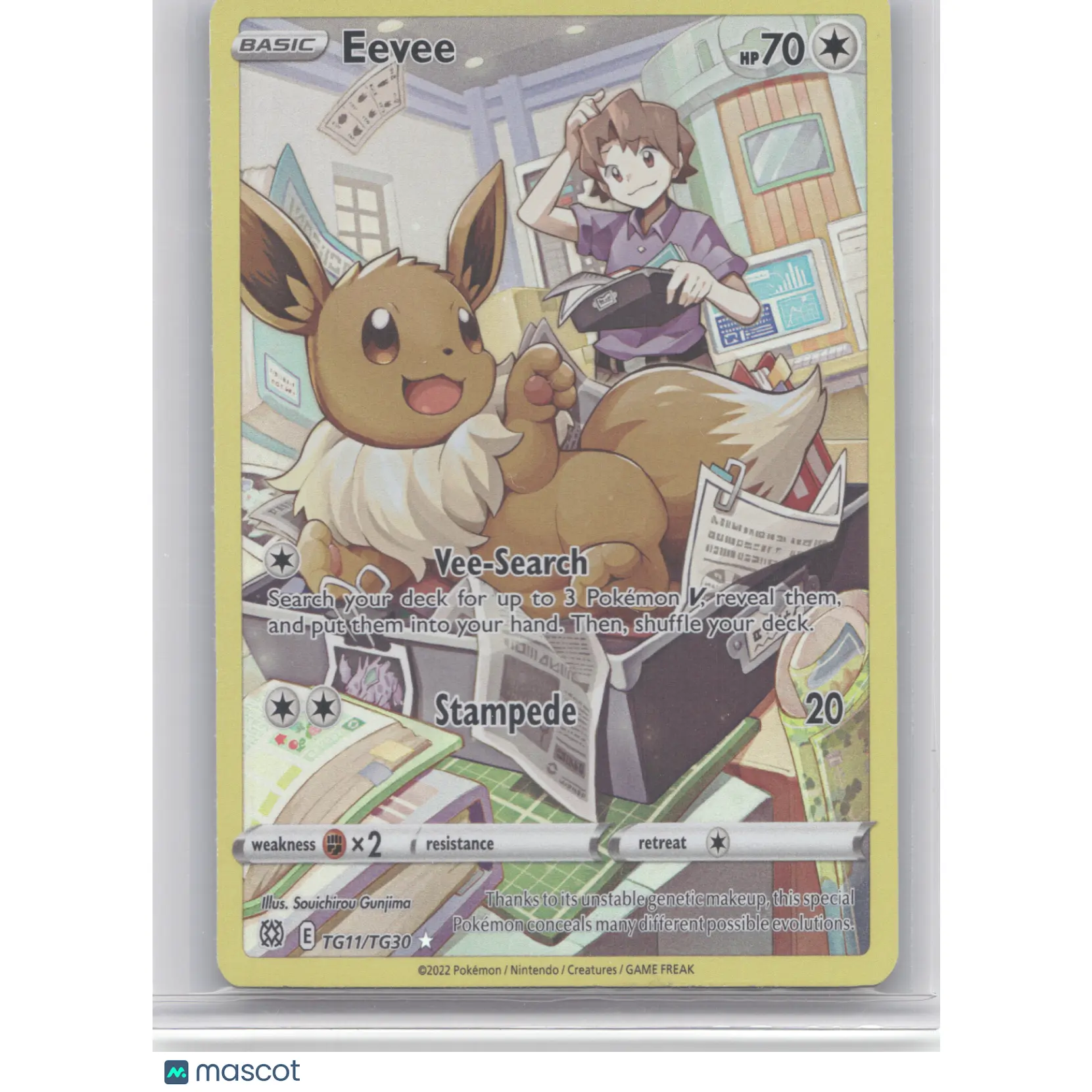 2022 Brilliant Stars Eevee Holo Rare #TG11/TG30