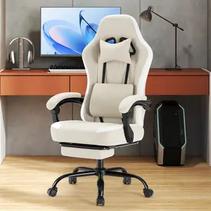 Height-Adjustable Gaming Chair With Footrest, 360° Swivel Seat,300 lbs Load Capacity , Capable of bearing 300 pounds，Headrest For Office Or Gaming Use