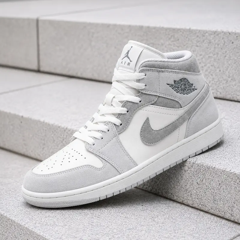 Nike Air Jordan 1 Mid SE Neutral Grey Sail FQ7720-002 Men's Fashion Sneaker New
