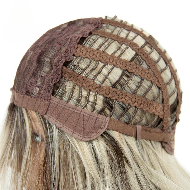 Amazon's best-selling wig, full head hairstyle, wavy curls, heat-resistant fiber, high-temperature silk wig for women