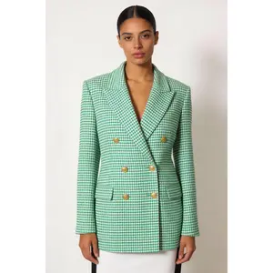 Houndstooth Double Blazer