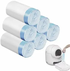 13-Gallon Expandable Heavy-Duty Plastic Litter Box for Cats - Multipurpose Disposable Waste Bags Included, Super Durable and Leak-Proof sturdy trash