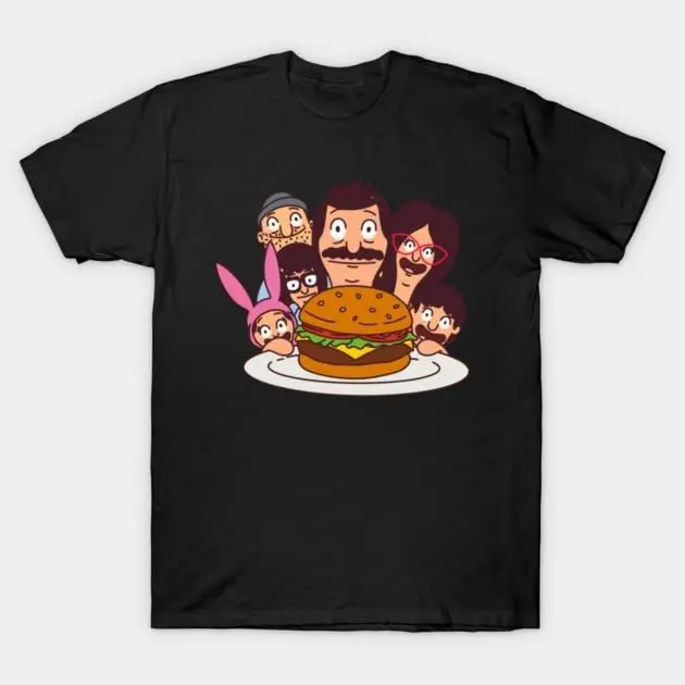 Retro Bob's Burgers Character Tee, Edgy Graphic T-Shirt, Cartoon Streetwear