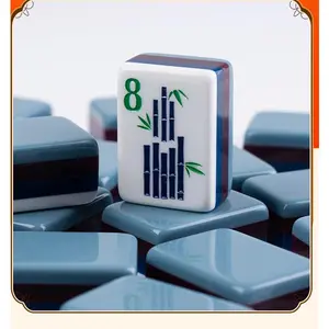 Premium 4-Layer Acrylic American Mahjong Set , Zippered Travel Case (Random Style) , 160 Handcrafted Colorful Tiles , Full Game Kit for Adults, Family Fun & Gifting , Durable Portable Player Edition