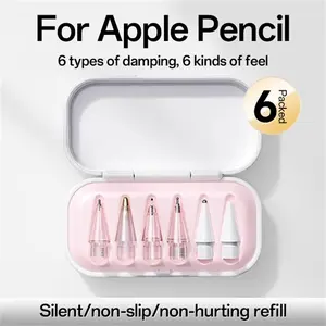 Apple Pencil Metal Tip Replacement Set, Silent Writing Tips for iPad Accessories, Compatible with Apple Pencil 1/2/pro, Handwriting Pen Tips