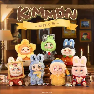 KIMMON-Explore Famous Paintings Plush Blind Box,Bunny Plush Dolls,Soft Furry Collectibles,Backpack or clothing decoration,Stuffed Animal