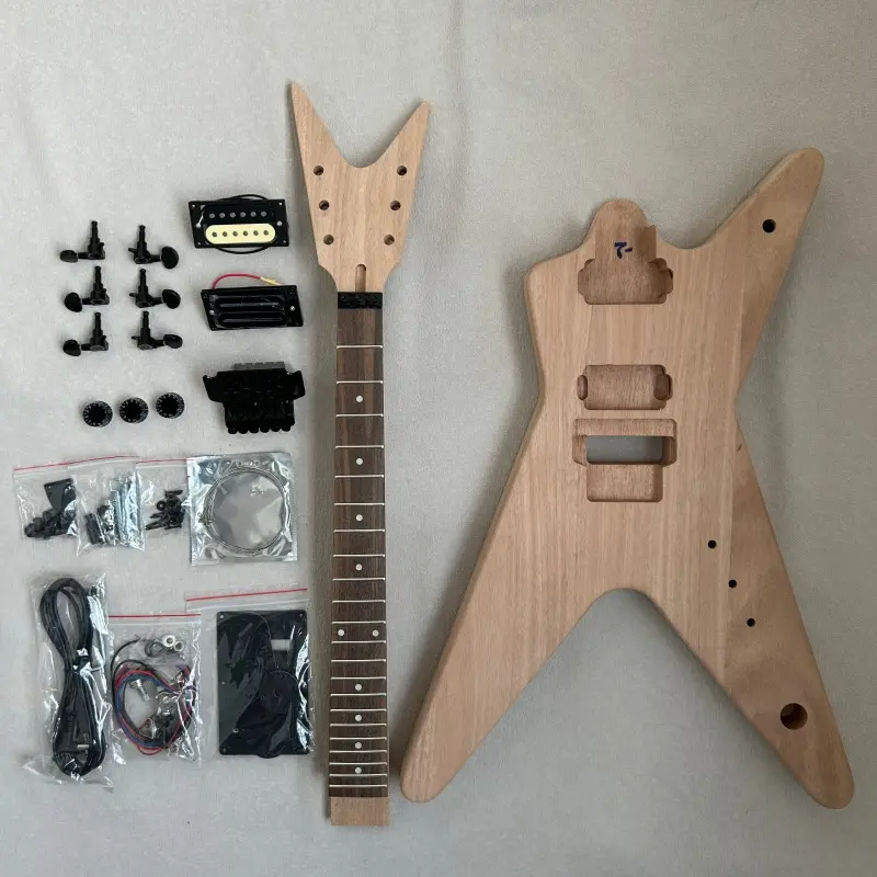 Diy Electric Guitar Kit Dimebag ML Style Mahogany Body Rosewood Fretboard